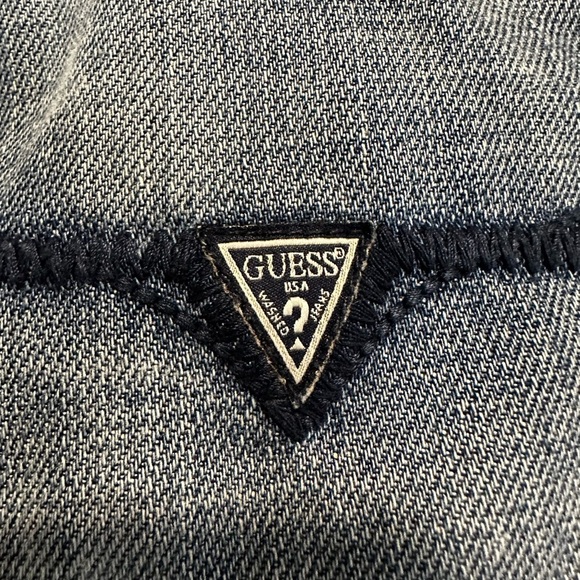 Guess Jeans Mens Slim Straight Del Mar Fit Blue Dark Wash Denim Classic 34x30. - Picture 12 of 13